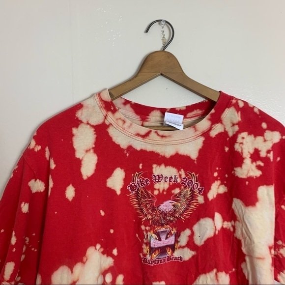 21. Harley Davidson Eagle Graphic DIY Bleached Cropped Short Sleeve T-shirt - Picture 2 of 8